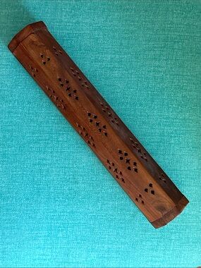 Wooden Incense Holder Box - Brown